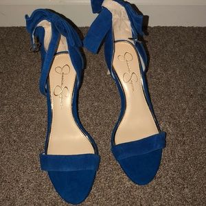 Jessica Simpson Blue Bow Heels